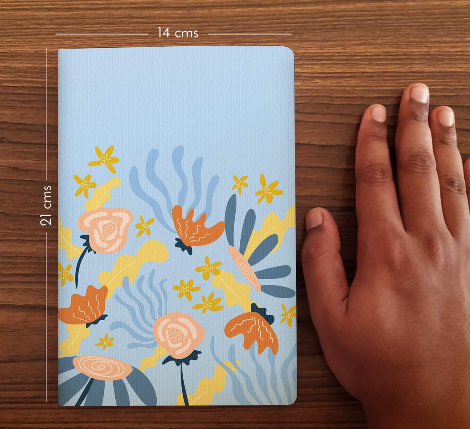Factor Notes A5 Notebook The Blue Blossom - 90 GSM Plain, 160 Pages Factor Notes